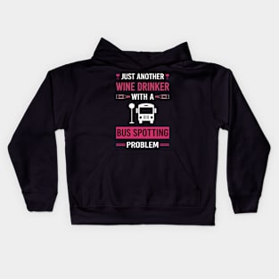 Wine Drinker Bus Spotting Spotter Kids Hoodie